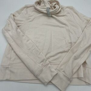 Athleta Shirt Size Small Womens Pale Pink Cropped Funnel Neck Top Nirvana